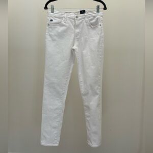 AG Prima Cigarette White Denim Jeans